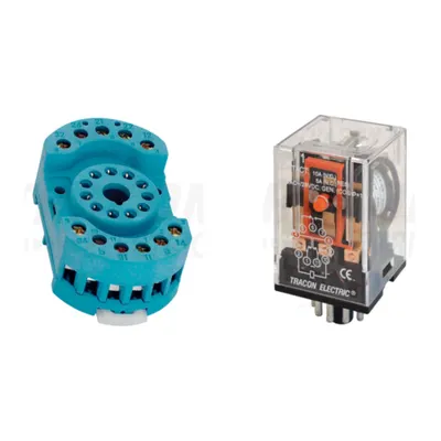 Pachet Soclu Releu RS90-23 + Releu Industrial RM11 12AC/12V AC 3 CO 3A