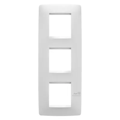 O Placa Internationala - Tehnopolimer - 2+2+2 Module Vertical - Alb - Antibacterian - Chorusmart