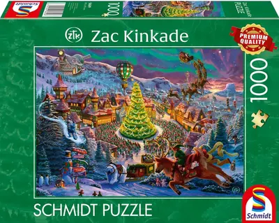 Puzzle Schmidt din 1000 piese - Satul lui Moș Crăciun