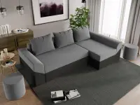 Coltar Extensibil Cali Stofa Gri Deschis / Piele Gri