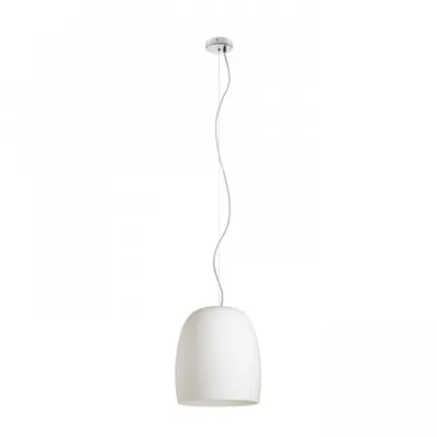 COROA 28 Corp de iluminat suspendat opal-colored sticla/crom 230V E27 53W