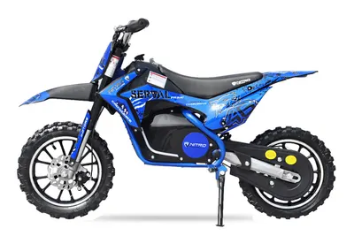 Motocicleta electrica pentru copii NITRO Eco Serval 500W cu roti 10 10 inch, culoare Albastru