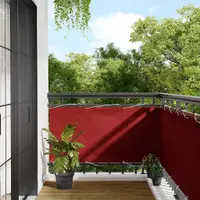 vidaXL Paravan de balcon roșu 75x800 cm 100% poliester Oxford