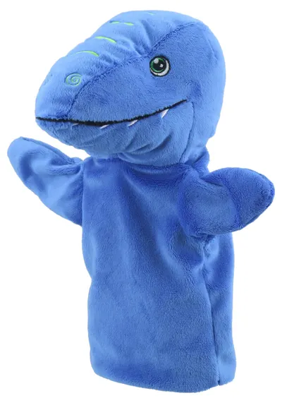Păpușă de teatru The Puppet Company - Dinozaur Pliozavr, 25 cm, albastru