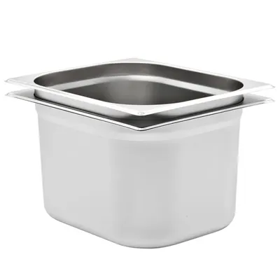 vidaXL Recipiente Gastronorm 2 buc. GN 1/2 200 mm oțel inoxidabil