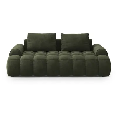 Canapea verde cu tapițerie din catifea 200 cm Linz – Cosmopolitan Design