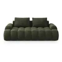 Canapea verde cu tapițerie din catifea 200 cm Linz – Cosmopolitan Design