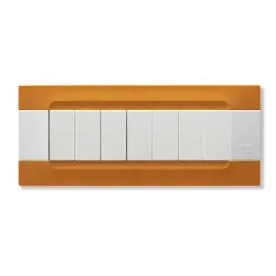 nea - Kadra monocrom rama ornamentala 7 mod tecnopolimero (plastic) seria Alb Portocaliu San Francisco