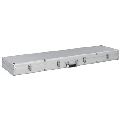 vidaXL Valiză pentru armă, argintiu, 134 x 35 x 12 cm, aluminiu