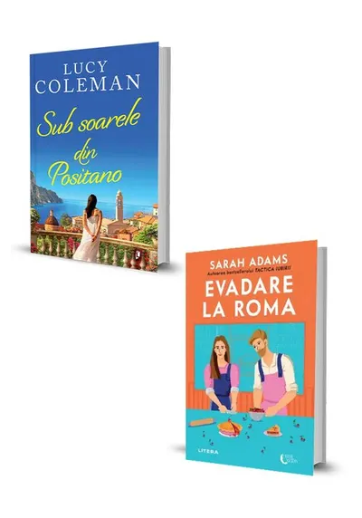 Pachet Sub soarele din Positano + Evadare la Roma. Set 2 carti