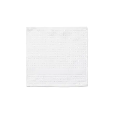 Prosop alb din bumbac organic din frotir 30x30 cm Check – JUNA