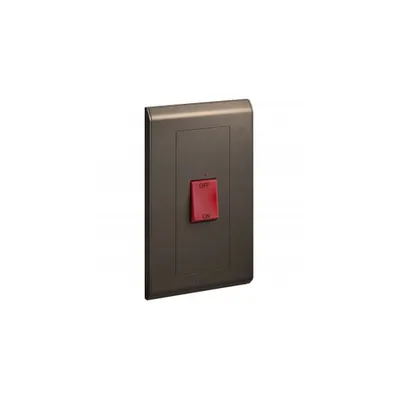 doi poli switch Belanko colours - 45 A - 250 V~ - 2 module - Intrerupator vertical switch + rosu neon indicator - brandn
