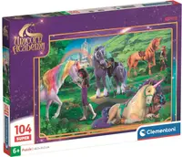 Puzzle pentru copii Clementoni de 104 piese - Academia de unicorni, varianta 2
