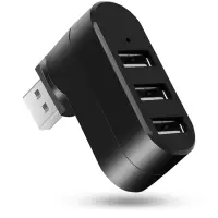Hub USB extern 3 in 1, Adaptor cu 3 porturi, USB 3, Negru - Default Title