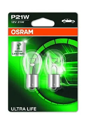 Set 2 Becuri 12V P21W Ultra Life Blister Osram
