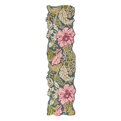 Covor tip traversă țesut manual din lână 60x230 cm Daphne Shaped Floral – Flair Rugs