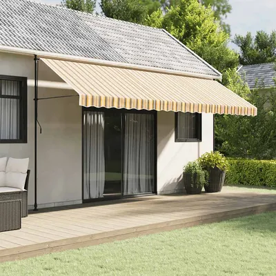 vidaXL Pânză de rezervă copertină, portocaliu și negru, 480x345 cm, poliester