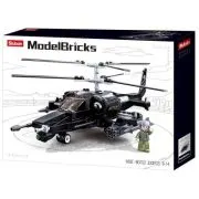 Set de constructie Machete, 333 piese, Elicopter de atac