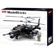 Set de constructie Machete, 333 piese, Elicopter de atac