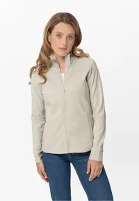 Hanorac fleece cu fermoar - Slim Fit - dama - F-Moya - bej - Bej