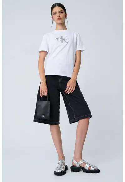 Tricou relaxed fit cu imprimeu logo - Gri deschis/Negru stins/Alb optic
