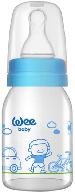 Biberon din sticlă Wee Baby Classic, 250 ml, albastră
