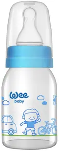 Biberon din sticlă Wee Baby Classic, 250 ml, albastră