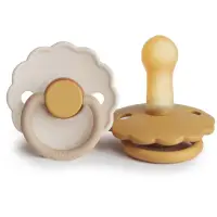 FRIGG Daisy Size 2:6-18 months suzetă Chamomile/Honey gold 2 buc