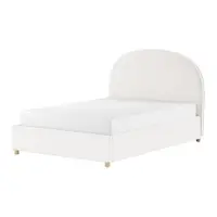 Pat matrimonial alb tapițat cu spațiu de depozitare cu somieră 140x200 cm Moon – Vipack