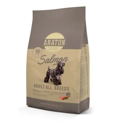 ARATON, XS-XL, Somon și Orez, hrană uscată câini, 15kg