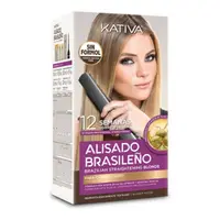 Set de coafor păr drept stil brazilian Kativa Pro Blonde (6 pcs)