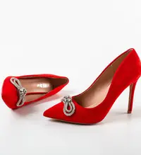 Pantofi cu toc Crule Rosii