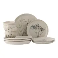 Serviciu de masă 12 buc. din gresie pentru 4 persoane Bea – Bloomingville