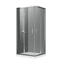 Cabina dus patrata crom 80x80 cm, Mediterraneo, Hector