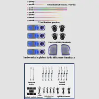 Lumini ambientale dedicate mercedes-Benz V Class W447 2016-2022, RGB Acrilice 26 in 1 Dinamice cu efect symphony, Control din Aplicatie Bluetooth / Buton / Display original