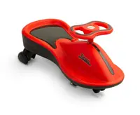 PlasmaCar copii fara pedale Toyz Fiesta Red Ride-On gravitationala cu muzica si roti din cauciuc luminoase, scaun ergonomic si spatios, greutate maxima admisa 100 kg