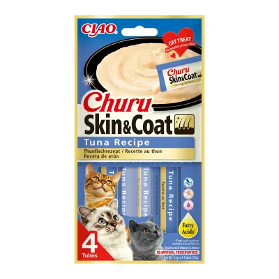 Churu Skin & Coat Pisica, 4x14 grame