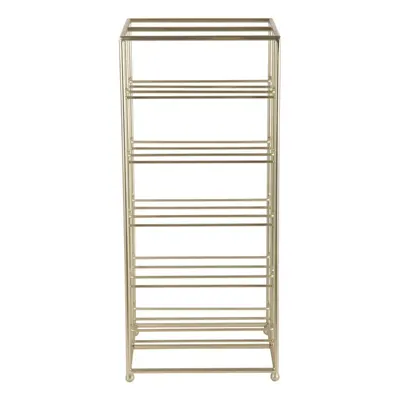 Raft pentru sticle de vin auriu din metal număr de sticle 10 25x57x22,5 cm Dual Floor – PT LIVING