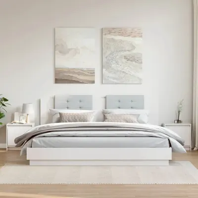 vidaXL Noptiere, 2 buc., alb, 40x30,5x40 cm, lemn masiv de pin