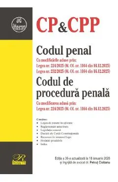 Codul penal. Codul de procedura penala Ed.36 Act.18 Ianuarie 2026