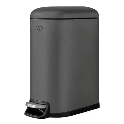 Coș de gunoi gri închis cu pedală din metal 10 l Walther – Mette Ditmer Denmark