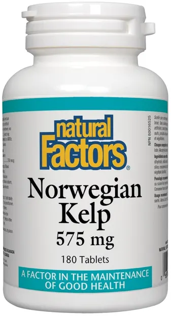 Norwegian Kelp, 180 tablete, Natural Factors