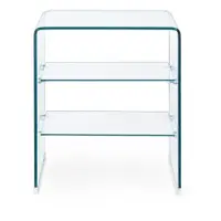 Măsuță auxiliară din sticlă 40x50 cm Iride – Bizzotto