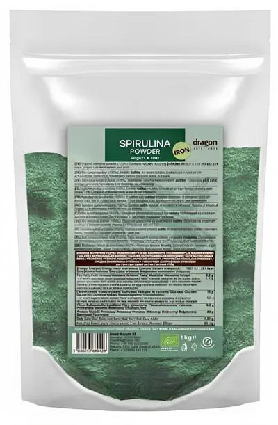Pudră de spirulină, 1 kg, Dragon Superfoods
