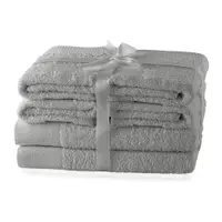 Prosoape de baie gri 6 buc. din bumbac frotir Amari – AmeliaHome