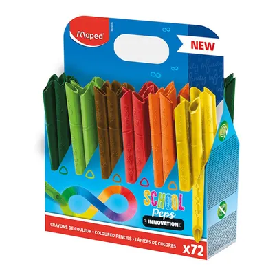 Creioane colorate, 72culori/set, Infinity Color'Peps Maped