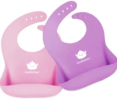 Scutece din silicon KeaBabies - 2 bucăți, roz/violet