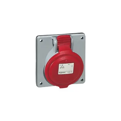 Panou montaj priza P17 - inclinata - IP44 - 380/415 V~ - 32 A - 3P+N+E