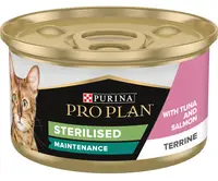Purina Pro Plan Cat Sterilised, conserva cu ton si somon, 85 gr