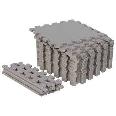 Set de 18 covorase de protectie, 30 x 30 cm, gri, Gorilla Sports®
